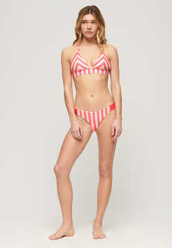 Stripe cheeky bikini bottoms